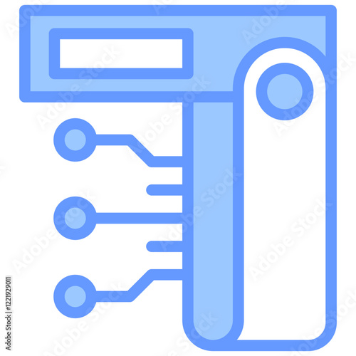 Hardware Wallet Lineal Blue Icon