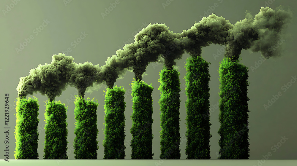 Obraz premium Fossil Fuels and Global Sustainability Analyzing Energy Consumption Trends from an Environmental Perspective