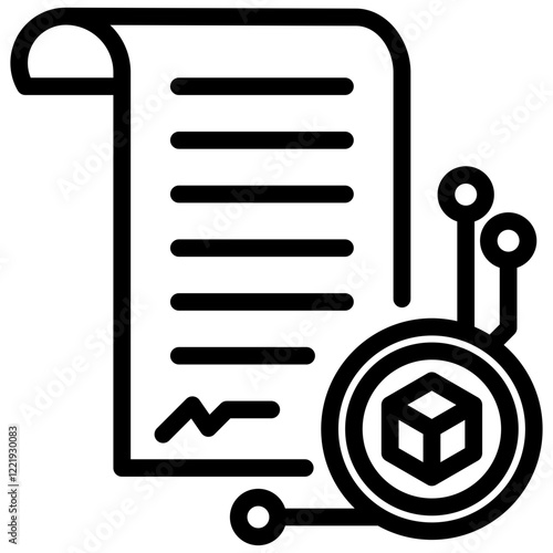 Smart Contract Outline Icon
