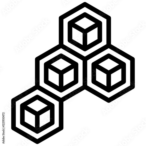 Blockchain Transparency Outline Icon