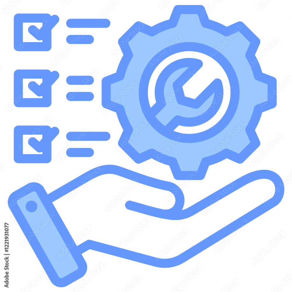 Predictive Maintenance Lineal Blue Icon Predictive Maintenance Lineal Blue Icon