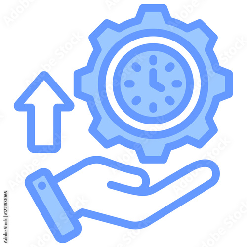 Operational Efficiency Lineal Blue Icon