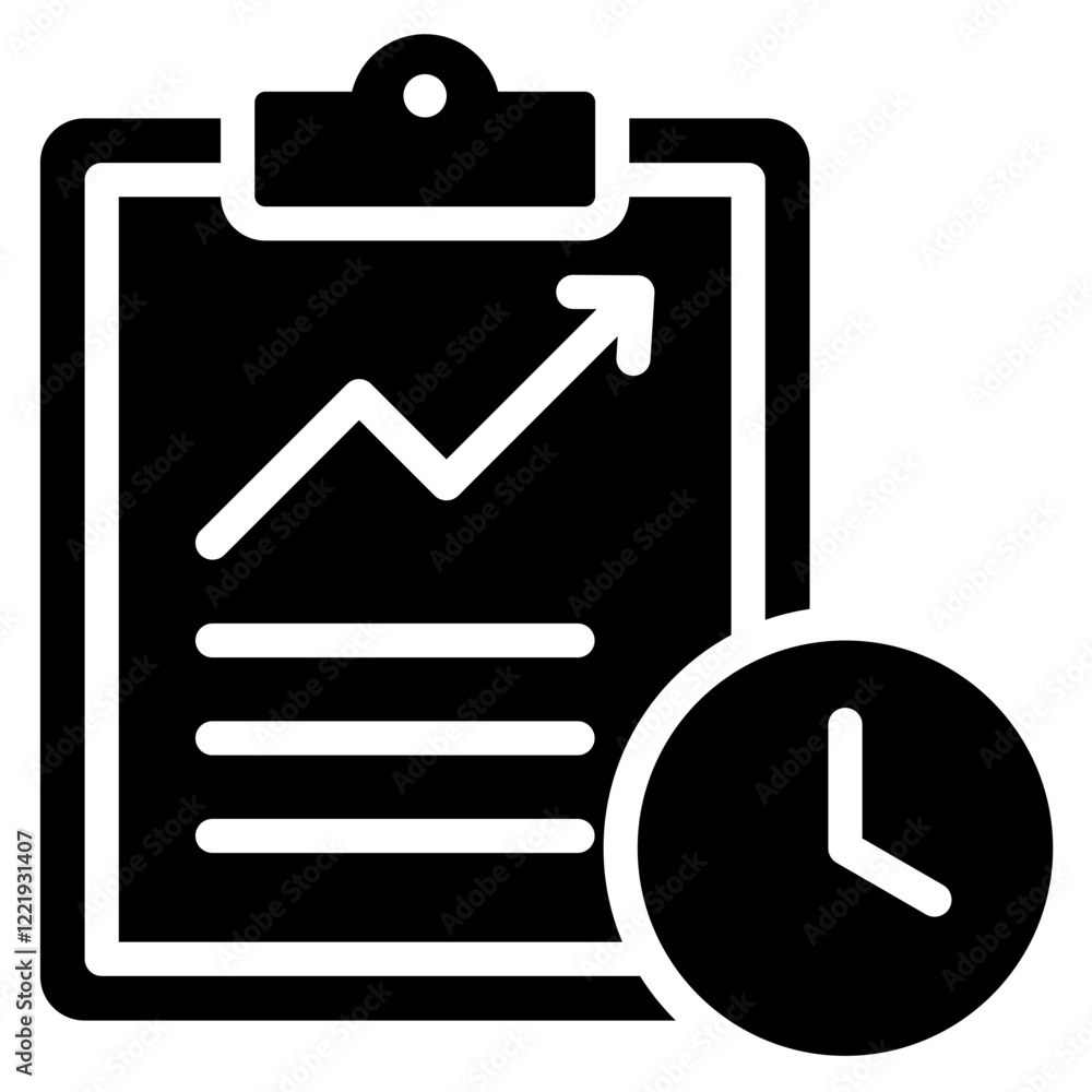 Real Time Insight Solid Black Icon Real Time Insight Solid Black Icon