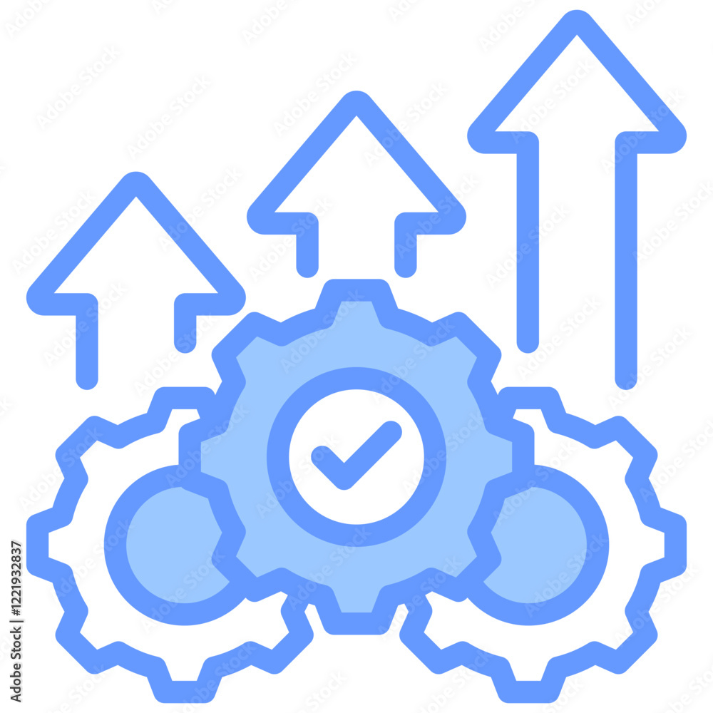 Operational Efficiency Lineal Blue Icon Operational Efficiency Lineal Blue Icon