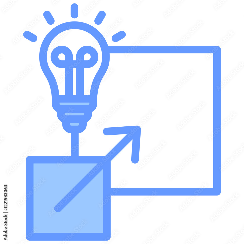 Scalability Strategy Lineal Blue Icon Scalability Strategy Lineal Blue Icon