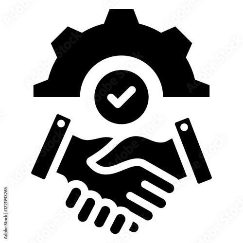 Strategic Partnership Solid Black Icon