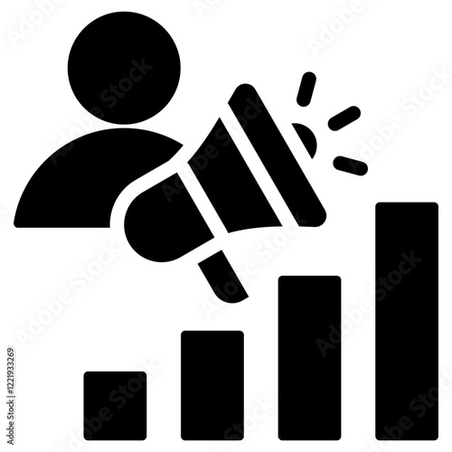 Sales Optimization Solid Black Icon