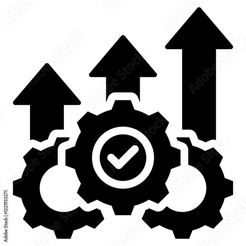 Operational Efficiency Solid Black Icon