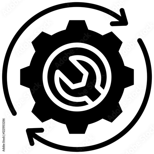 Automation Tools Solid Black Icon