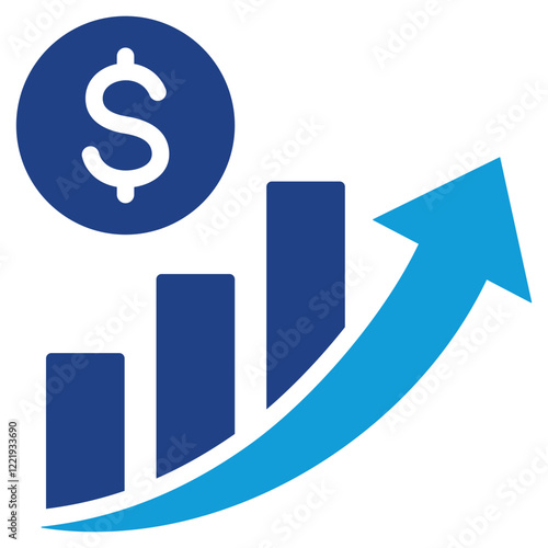 Revenue Growth Dual Tone Icon