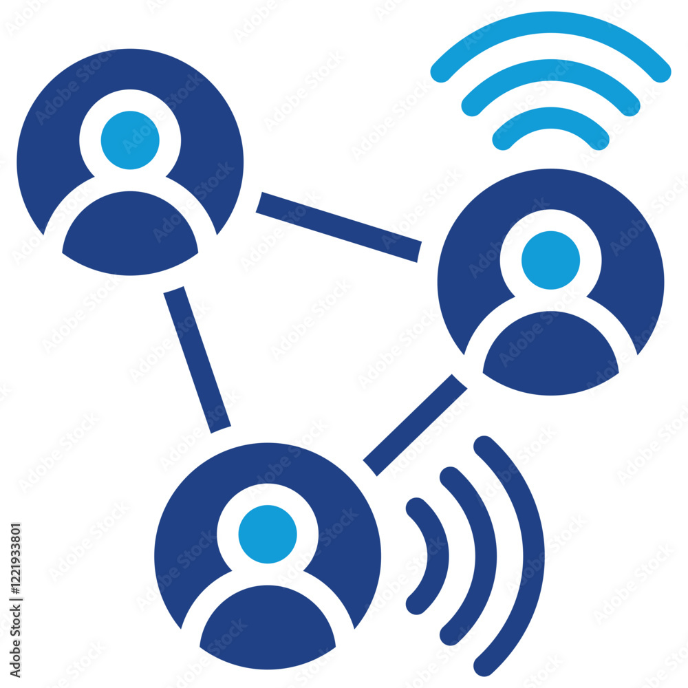Network Effect Dual Tone Icon Network Effect Dual Tone Icon