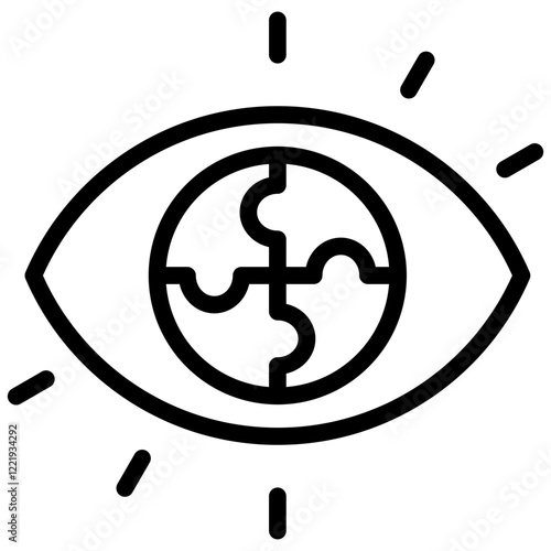 Strategic Vision Outline Icon