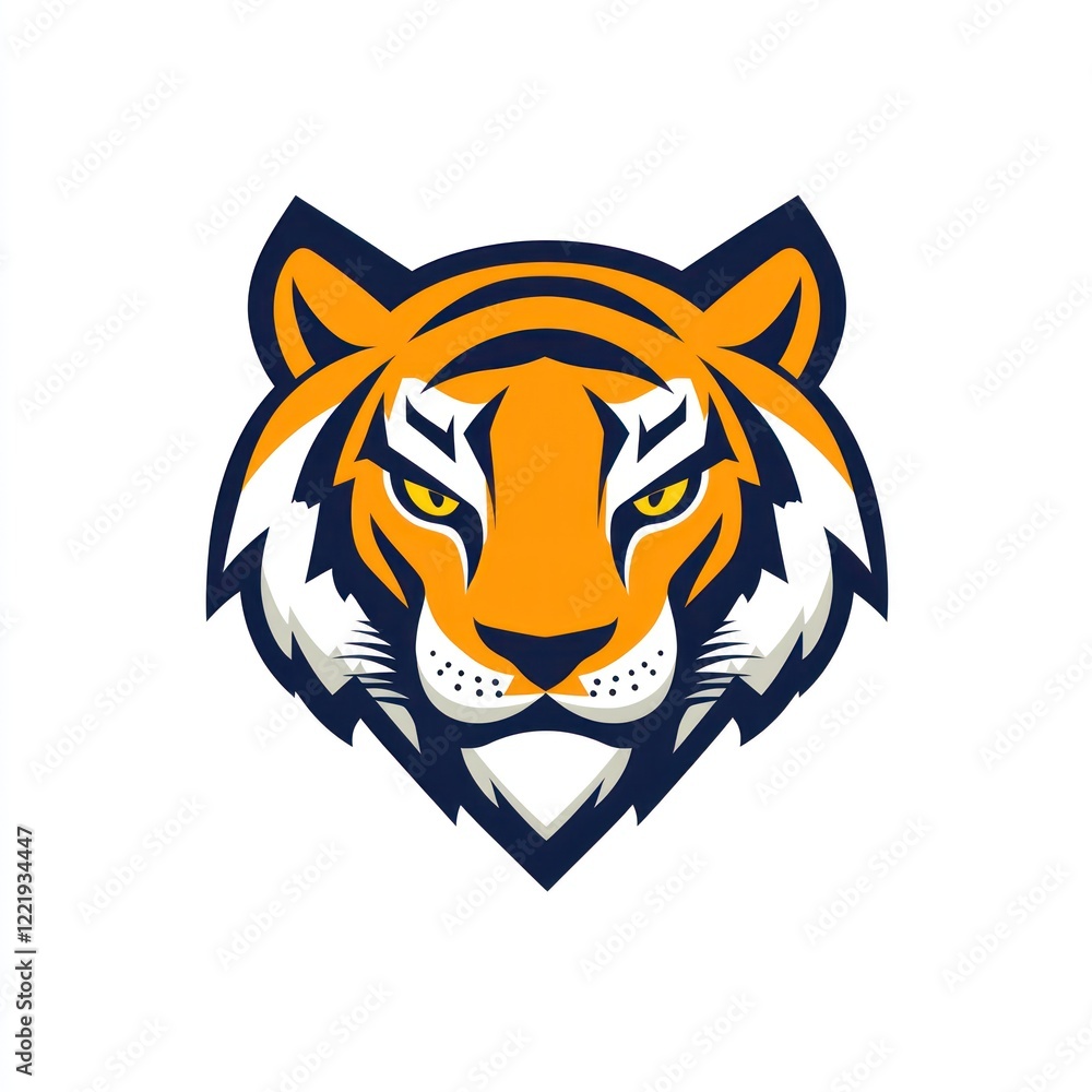 Stylized Tiger Head Mascot Logo Design Stylized Tiger Head Mascot Logo Design