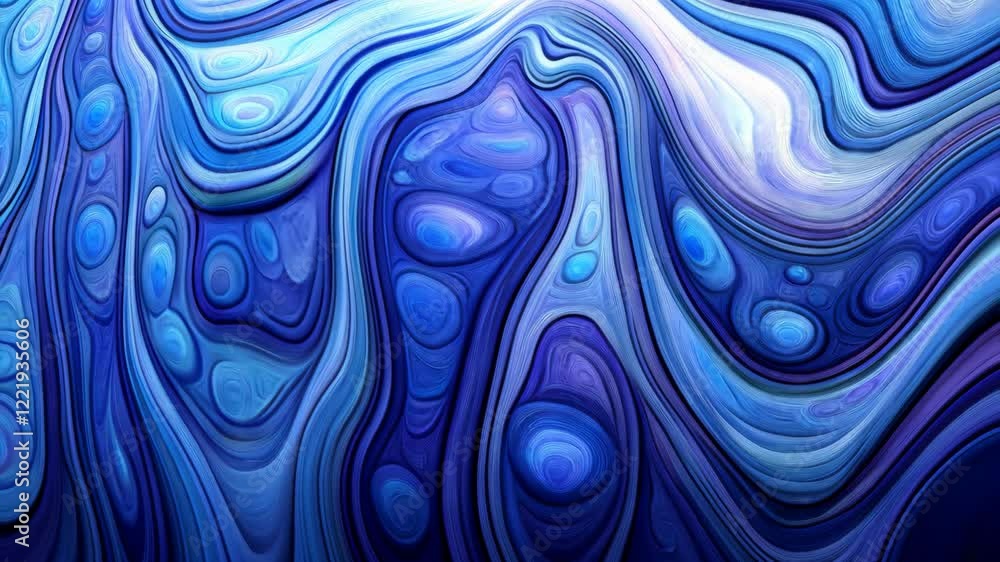 Swirling patterns of blue hues create a captivating abstract design in a tranquil setting Swirling patterns of blue hues create a captivating abstract design in a tranquil setting