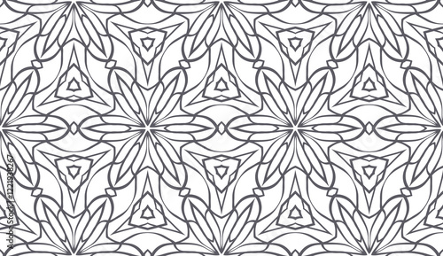 Vector seamless geometric pattern. Modern stylish texture with monochrome color. vector