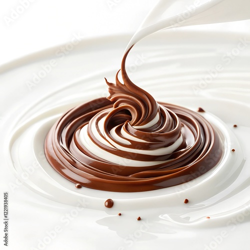 Dark chocolate or broken chocolate pieces with transparent background