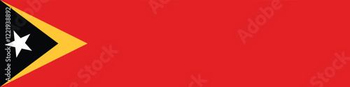 East Timor flag long banner digital vector illustration