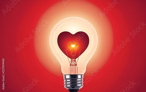 Hearts, fluorescent lights, heart light, love background image photo