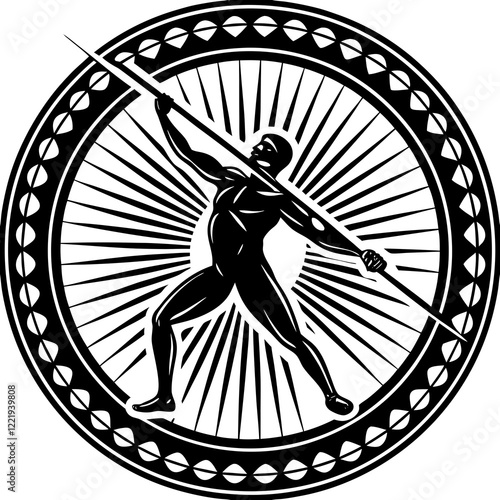 Javelin Power, Perfect Throw, Javelin Athlete, Silhouette Precision, Skyward Spear, Throwing Legends, Javelin Mastery, Silhouette Art, Javelin Dreams, Track and Field Star, Elegant Throw, Spear in Fli