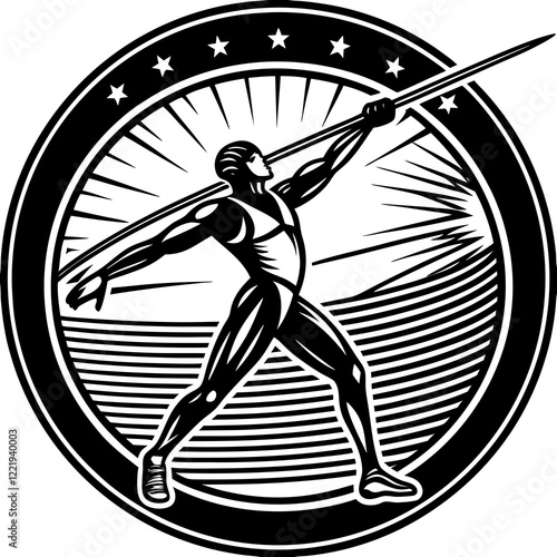 Javelin Power, Perfect Throw, Javelin Athlete, Silhouette Precision, Skyward Spear, Throwing Legends, Javelin Mastery, Silhouette Art, Javelin Dreams, Track and Field Star, Elegant Throw, Spear in Fli