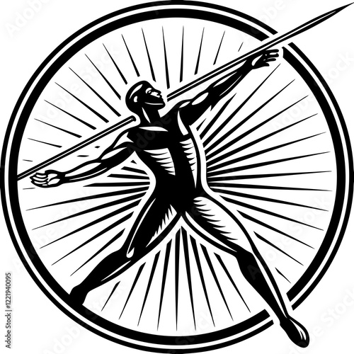 Javelin Power, Perfect Throw, Javelin Athlete, Silhouette Precision, Skyward Spear, Throwing Legends, Javelin Mastery, Silhouette Art, Javelin Dreams, Track and Field Star, Elegant Throw, Spear in Fli