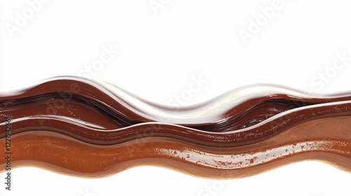 Wallpaper Mural Wavy layers of chocolate and cream in a smooth, abstract design. Torontodigital.ca