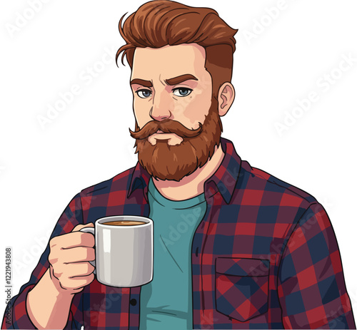 man with cup of coffee
