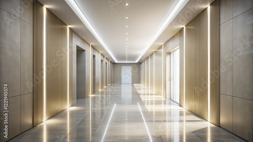 Wallpaper Mural Bright, Modern Corridor Interior Design - Architectural Photography Torontodigital.ca