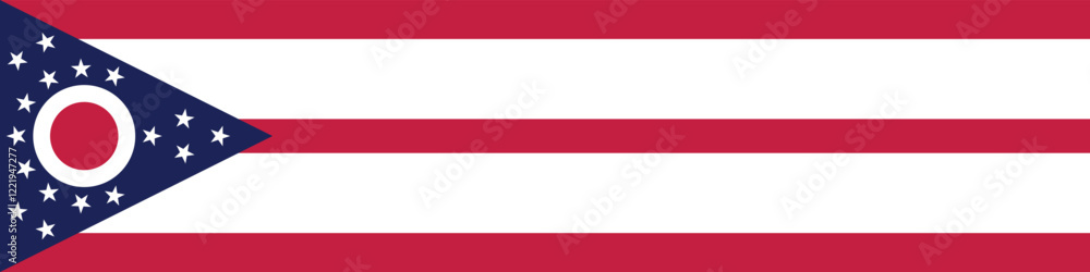 Ohio flag long banner digital vector illustration Ohio flag long banner digital vector illustration
