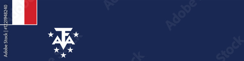 Free Download French Southern and Antarctic Territory flag long banner digital vector illustration - GFXLoad