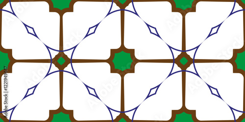 Abstract vector background with seamless geometric pattern of simple shapes