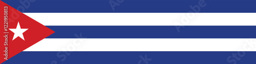 Free Download Cuba flag long banner digital vector illustration - GFXLoad