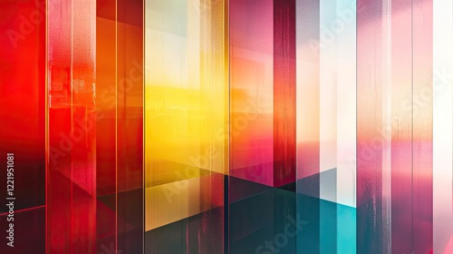 Abstract shapes on a colorful trendy gradient background, suitable for web or print d
