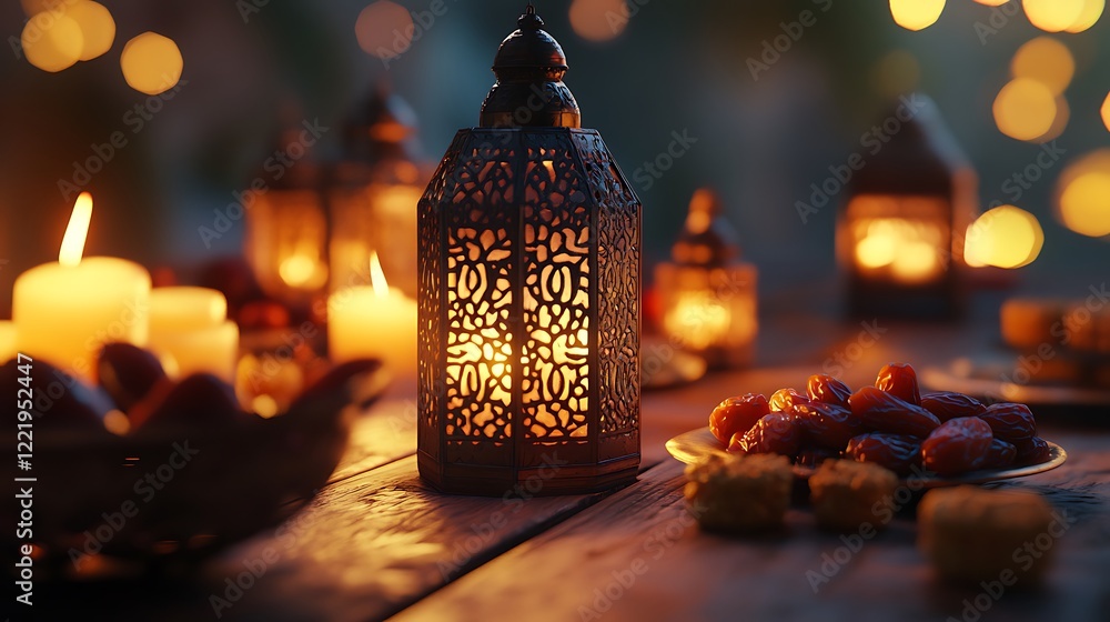Traditional Ramadan Decor: Lanterns and Dates Traditional Ramadan Decor: Lanterns and Dates