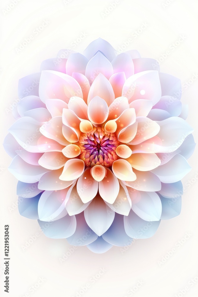 Obraz premium Delicate arrangement of a magic flower with soft pastel colors showcases its enchanting beauty, perfect for celebrating love and special moments throughout spring