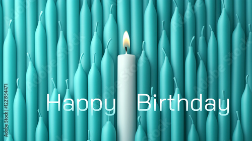 Happy Birthday Card with candles