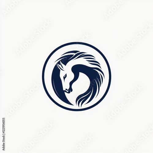 Wallpaper Mural Elegant Horse Head Design in Circular Frame Torontodigital.ca