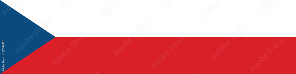 Czech flag long banner digital vector illustration Czech flag long banner digital vector illustration