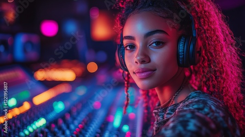 Engaged Students in Music Production Class Learning with Equipment