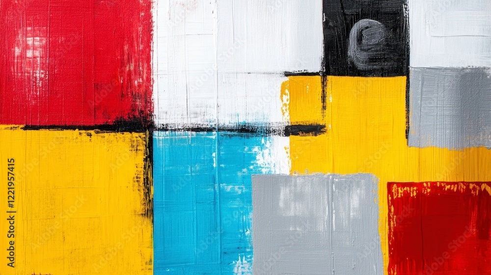 Naklejka premium Colorful Abstract Art with Bold Shapes and Textures to Inspire Creativity