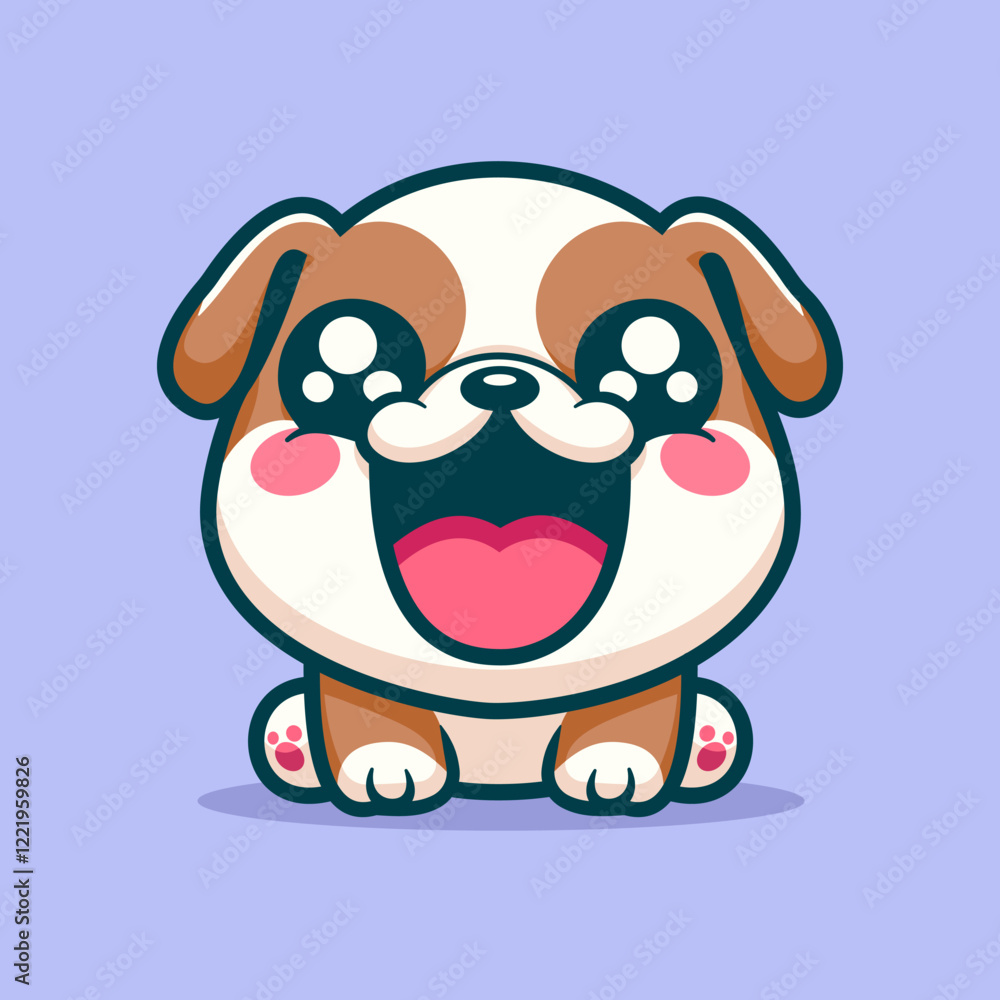 Cute Bulldog Cartoon Vector Art, Illustration and Graphic