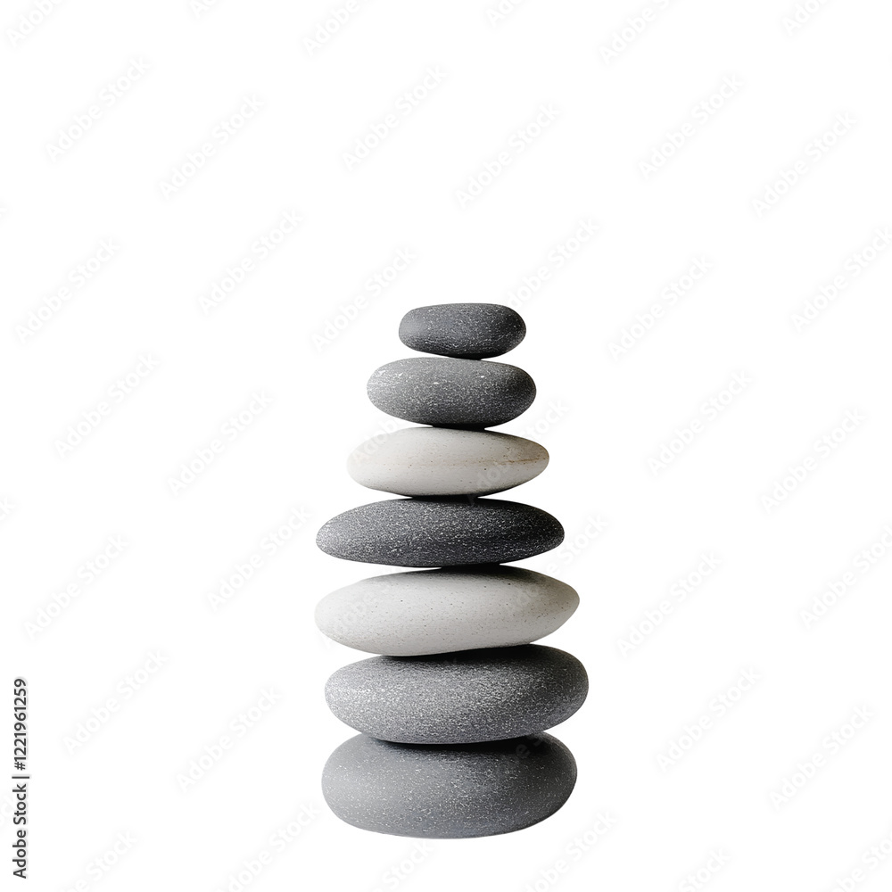 Stacked Smooth Zen Stones for Meditation and Balance Stacked Smooth Zen Stones for Meditation and Balance
