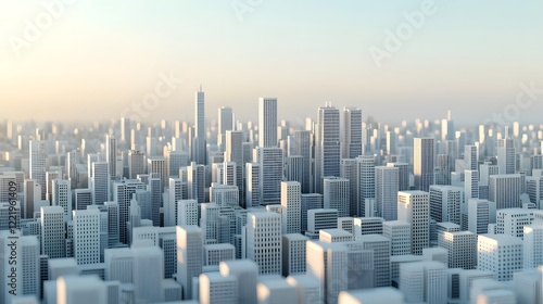 Wallpaper Mural Futuristic 3D of a modern urban metropolis with a radiant high tech skyline showcasing a future ready energy network and architectural development Torontodigital.ca