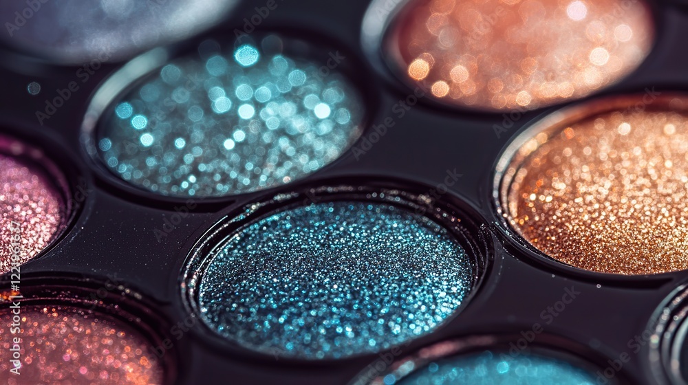 A macro shot of shimmering metallic hues A macro shot of shimmering metallic hues