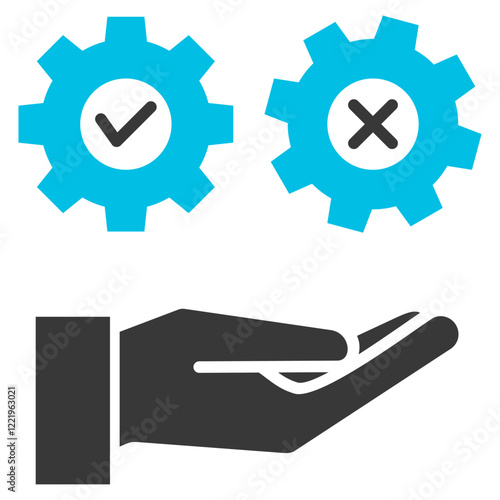 Preference Glyph Blue Grey Icon