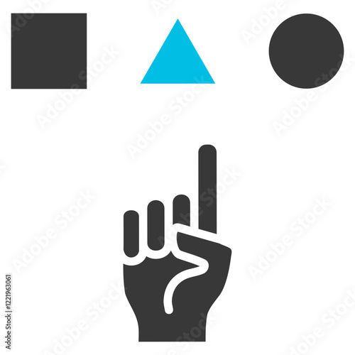 Choice Glyph Blue Grey Icon