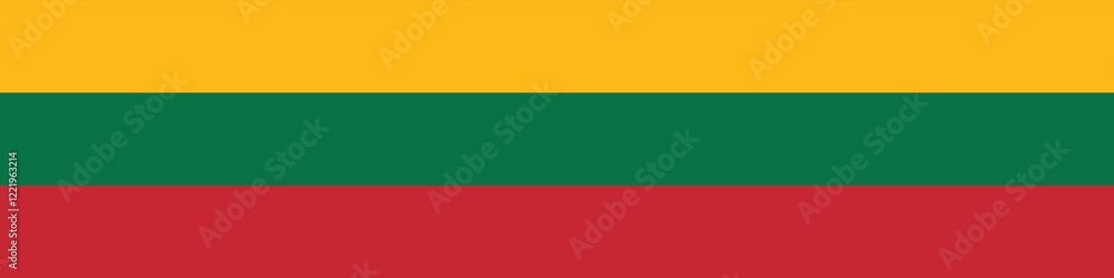 Fototapeta premium Lithuania flag long banner digital vector illustration