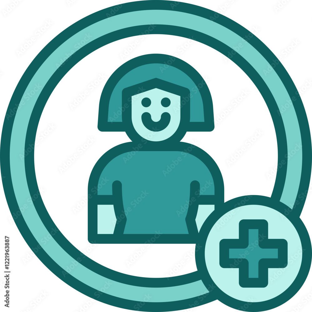 woman user two tone icon