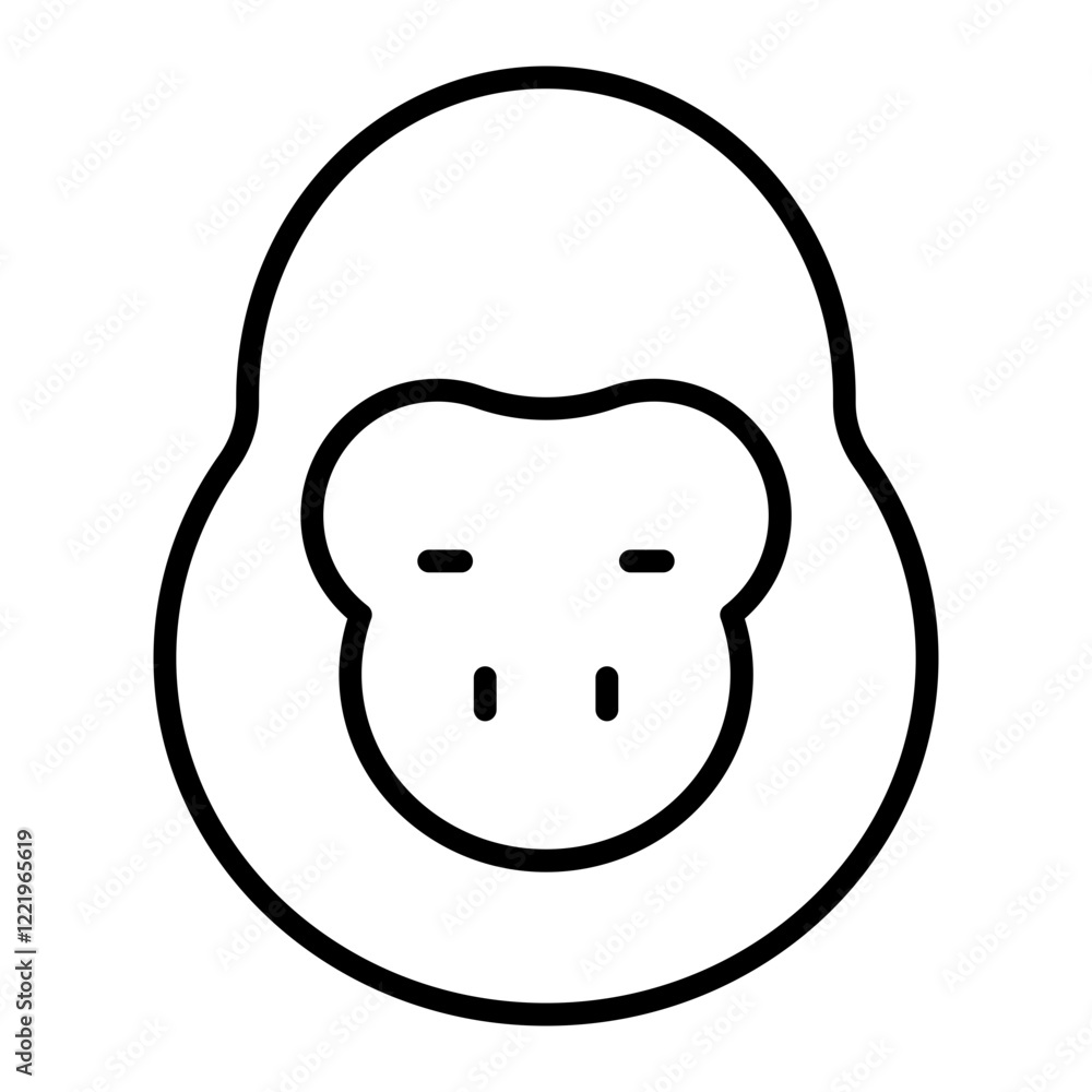 Gorilla outline icon Gorilla outline icon