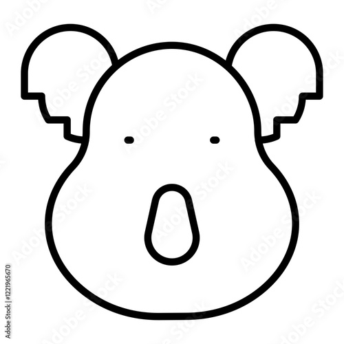 Koala outline icon